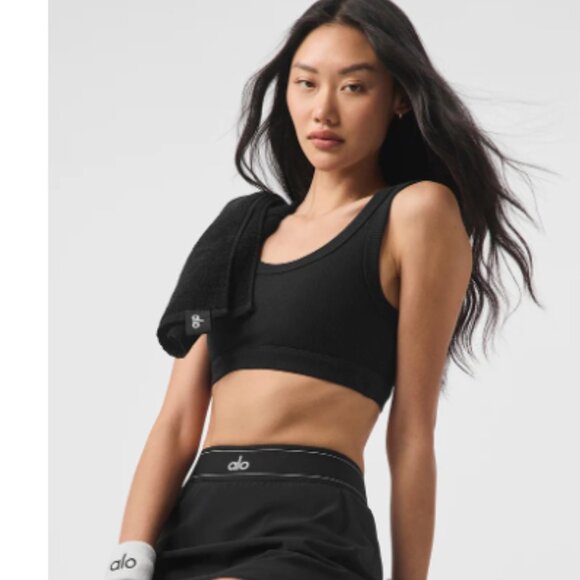 NWOT Alo Yoga Wellness Bra in Black Size M - Picture 2 of 7